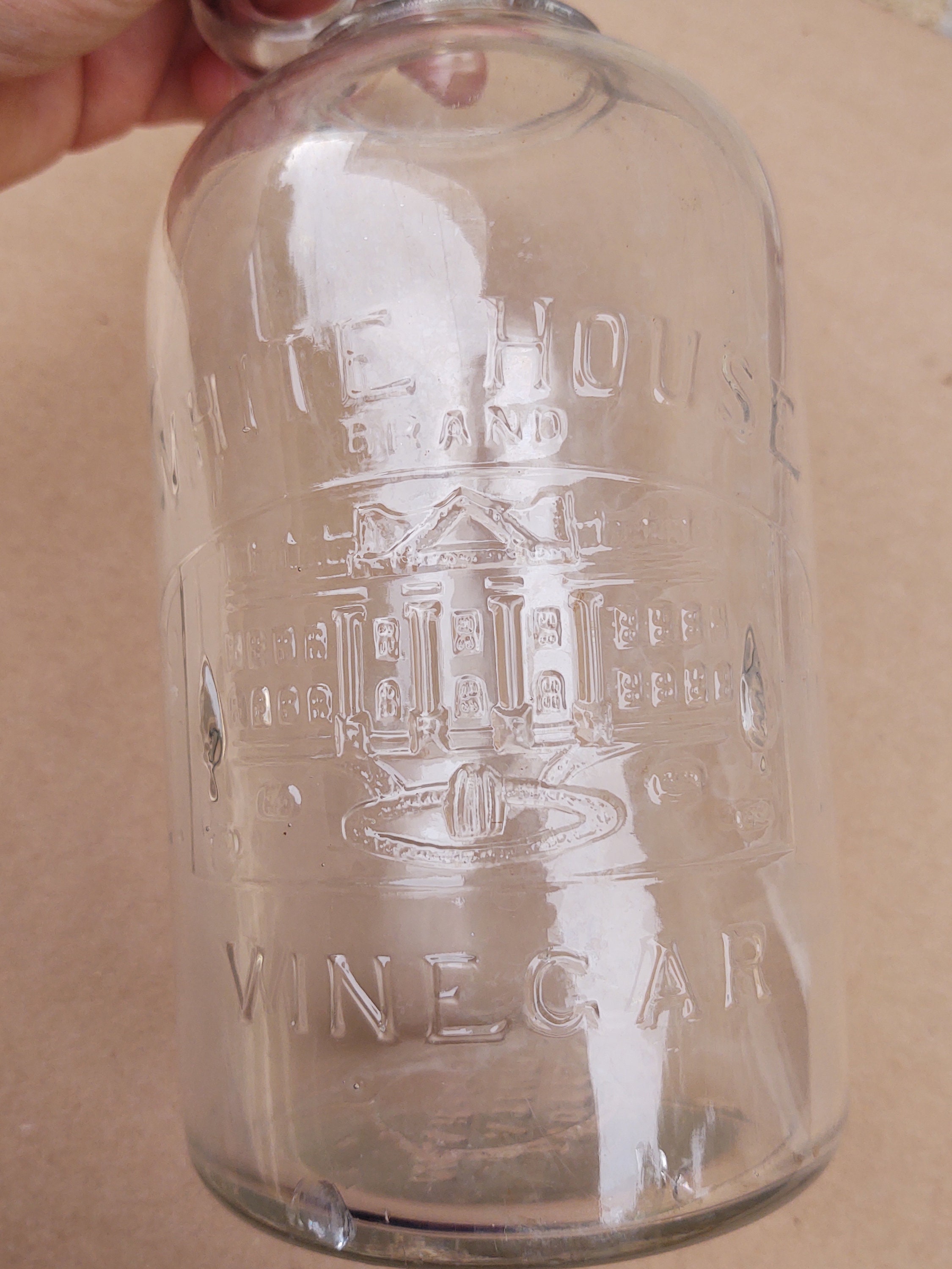 Vintage White House Vinegar Bottle Etsy
