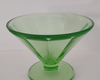 Federal Glass Green Sherbet Dish