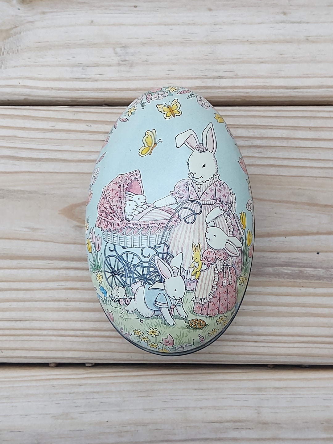 Vintage Tin Easter Egg Etsy