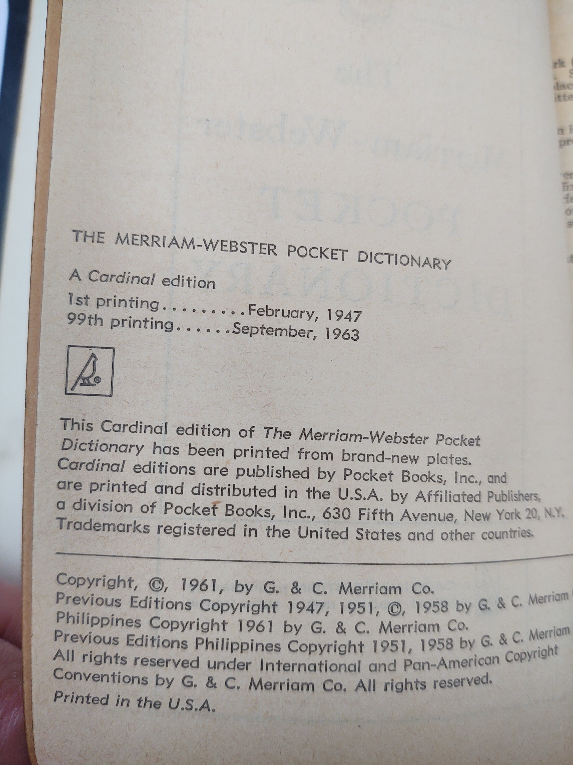 Vintage Merriamwebster Dictionary Etsy