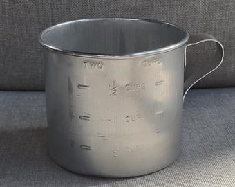 Vintage 2 Cup Aluminum Measuring Cup