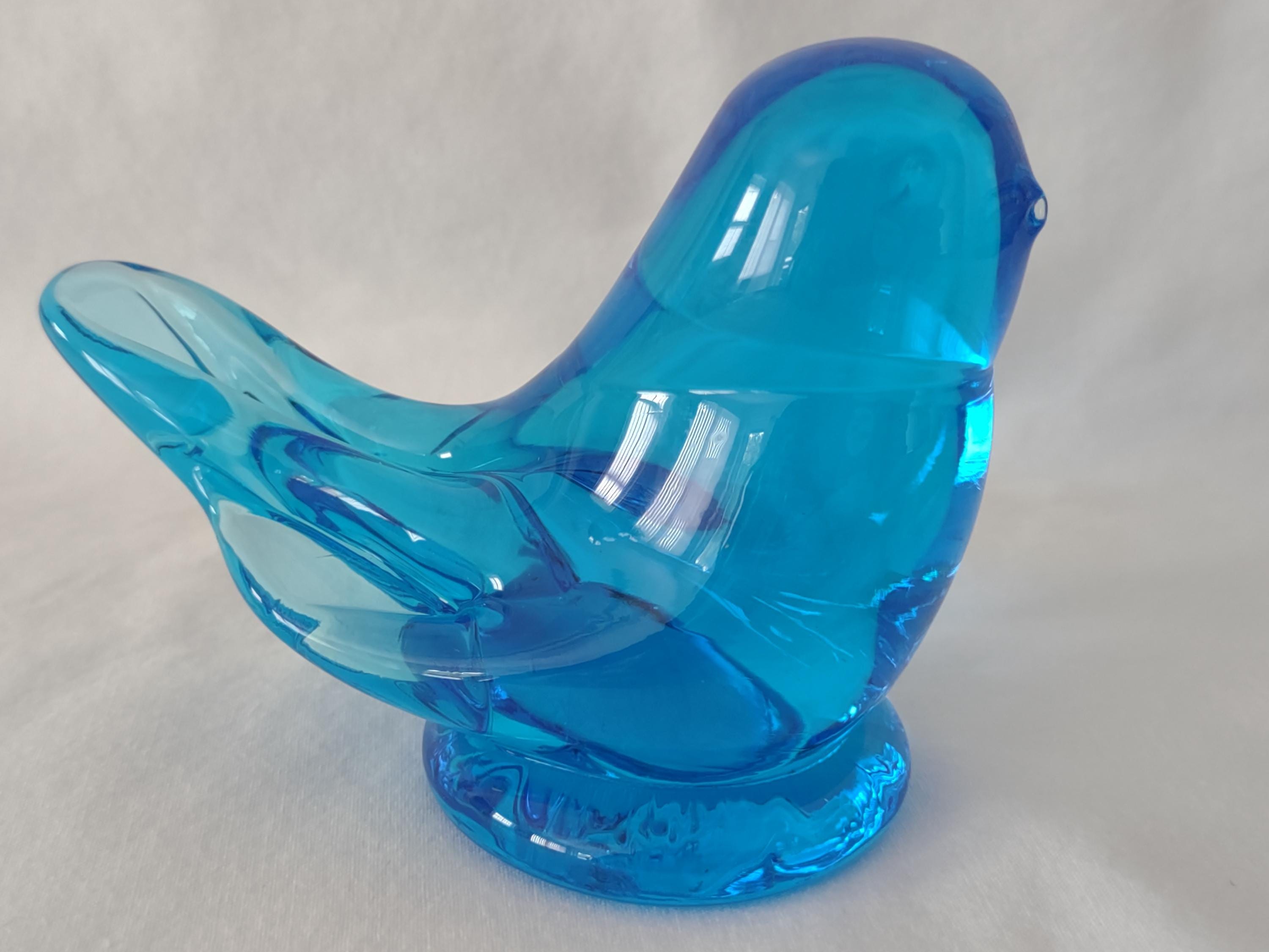 Vintage Bluebird of Happiness Glass - Etsy