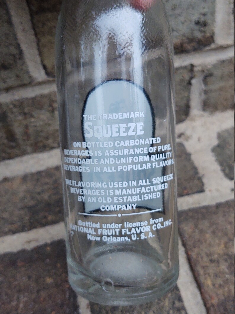 Vintage Squeeze Soda Bottle Etsy