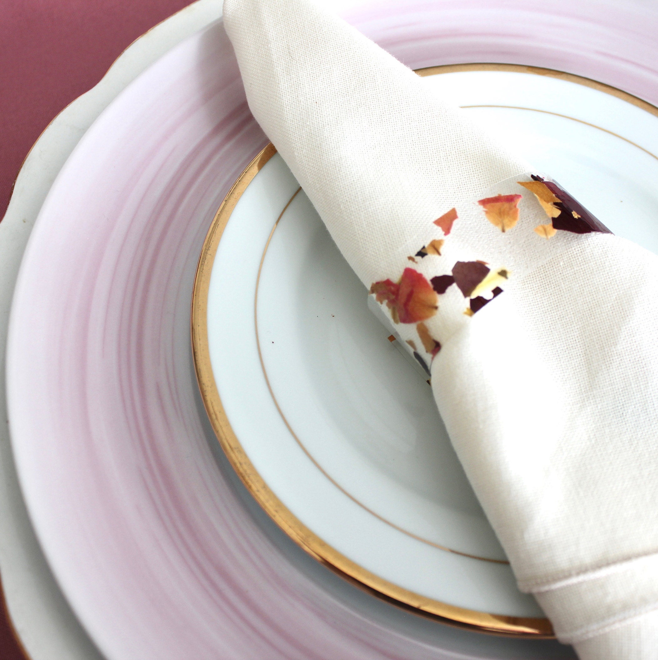 Dried Flower Gold foil Belly Band vellum wrap 5x7 wedding Etsy