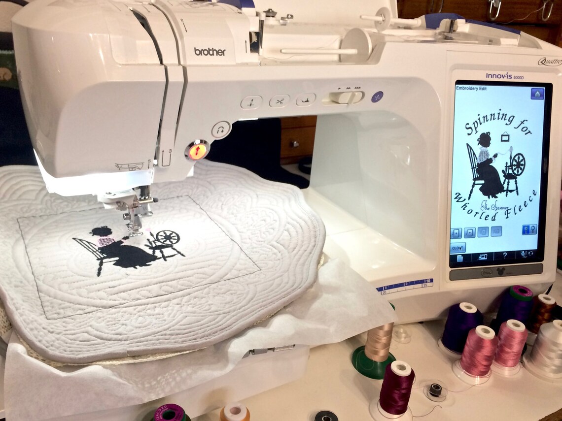 Handcrafted Spinning Lapcloth Embroidered With Spinner Etsy