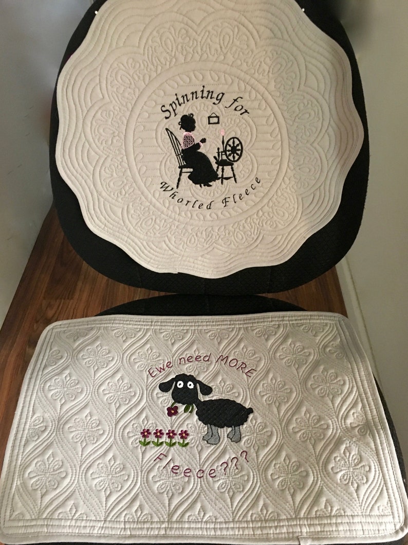 Handcrafted Spinning Lapcloth Embroidered With Spinner Etsy