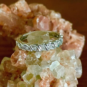 Art Deco Diamond and White Gold Vintage Ring ~ Vintage Diamond Wedding and Engagement Ring ~ Antique Diamond Ring