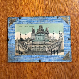 French Souvenir of La fontaine Sainte-Marie ~ Vintage French Post Card ~ Victorian Post Card ~ French Monuments ~ French Fountains