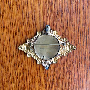 Antique Gibson Girl Photo in Antique Gold Toned Brooch ~ Victorian Photo Jewelry ~ Antique Photo Brooch afbeelding 3