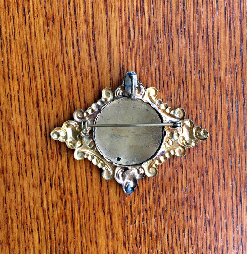 Antique Gibson Girl Photo in Antique Gold Toned Brooch ~ Victorian Photo Jewelry ~ Antique Photo Brooch afbeelding 3