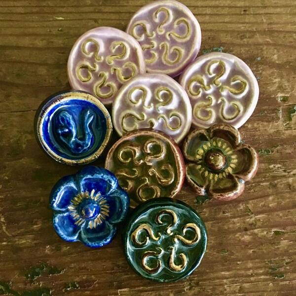 Porcelain Buttons Etsy