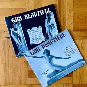 Girl Beautiful Artist Model Magazines Circa 1939 ~ Art Deco Model Photography ~ Vintage Black and White Photography