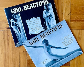 Girl Beautiful Artist Model Magazines Circa 1939 ~ Art Deco Model Photography ~ Vintage Black and White Photography
