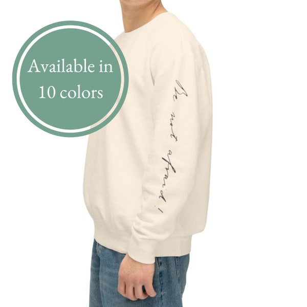Be Not Afraid Unisex Crewneck Sweatshirt, John Paul II Quote, Confirmation Gift, Catholic Minimalist, Comfort Colors Lightweight Sweatshirt
