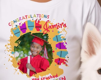 Kindergarten Graduation Shirt template, Preschool through Grade 1, edit & customize in Canva, 1KKT