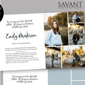 Yearbook Ad - HALF PAGE Graduation Yearbook Ad, Yearbook Tribute Ad, Senior Graduation Yearbook Ad, Canva Template, YRBK2H