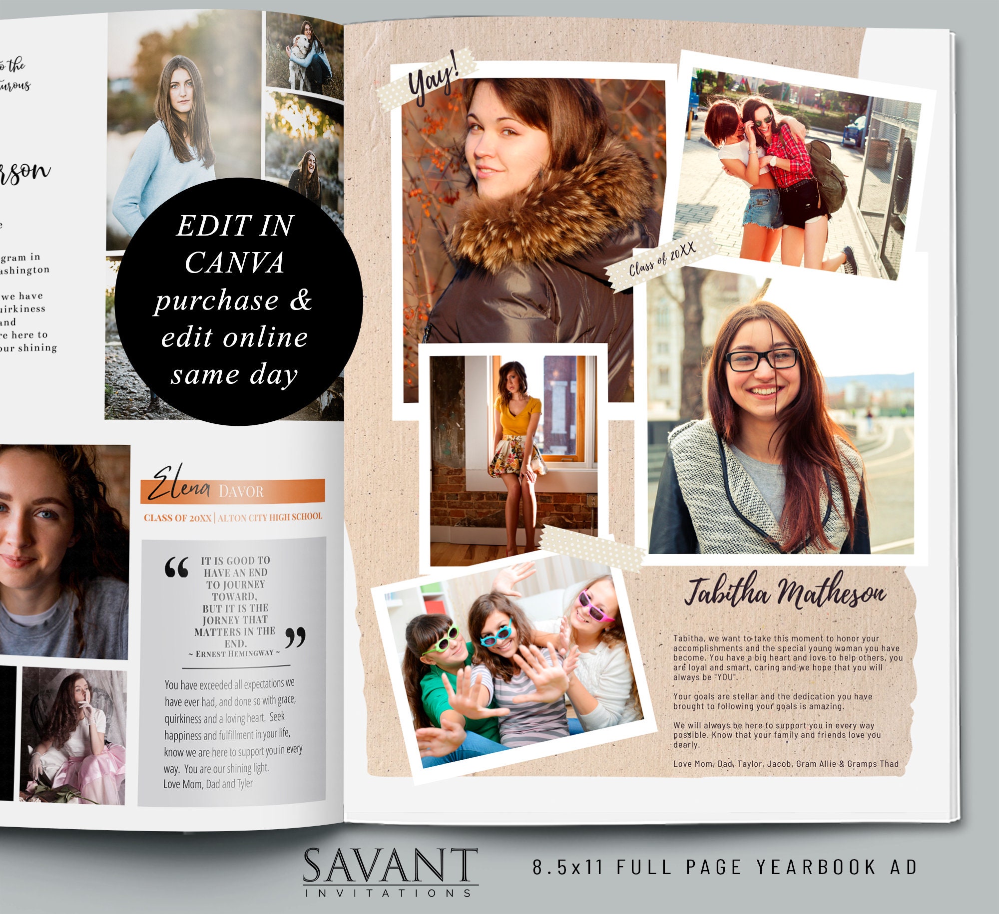 Canva Yearbook Template Canva Yearbook Template
