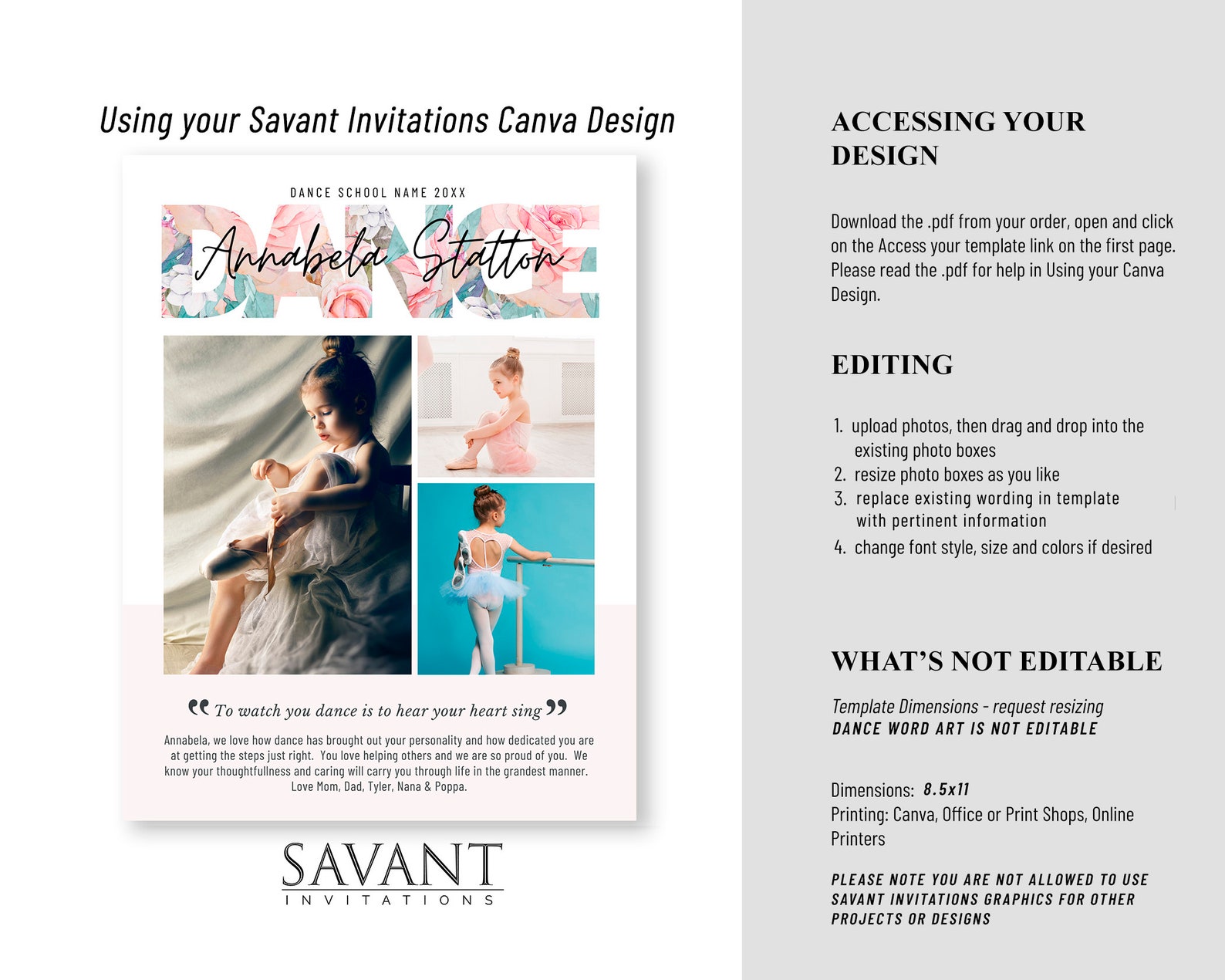 dance-recital-ad-dance-recital-program-ad-canva-template-etsy