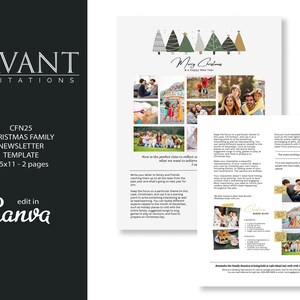 Christmas Family Newsletter Template is Easily to Edit and Customize in ...