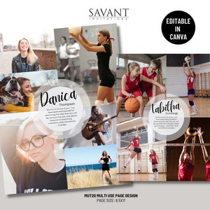 Plantilla de anuncio de anuario, página completa, diseño editable que se puede utilizar para anuncios de programa o anuario de Graduación, Deportes y Danza, MUT20