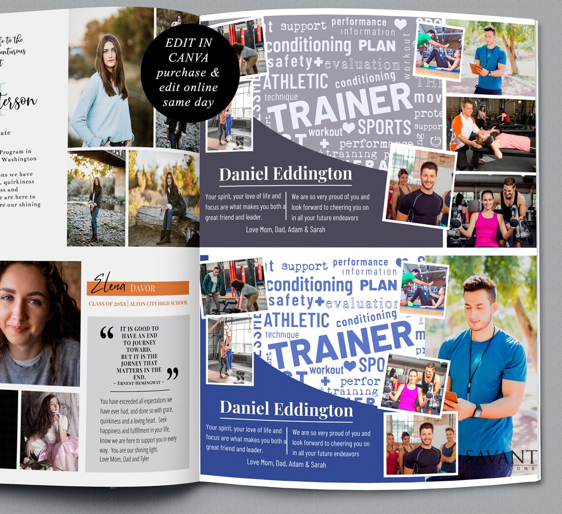 Athletic Sports Trainer Yearbook Ad Template, Half Page Sports Program ...