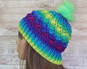 Adult Winter Hat, Womens Winter Hat with Pom Pom, Pom Pom Beanie Hat for Women, Pom Pom Beanie Hat for Men