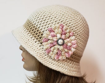Cloche Beret Angora Rabbit Wool Hat Slouchy Flapper 3-D Flower English Country Angora Cloche Hats for Women for sale | eBay main image 4