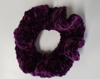 Purple Velvet Scrunchie, Velvet Hair Scrunchie, Purple Velvet Scrunchie for Women, Stocking Stuffer, Christmas Scrunchie, Holiday Scrunchie