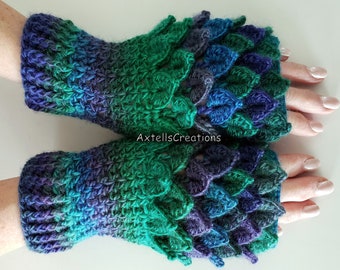 Small Dragon Scale Gloves, Fingerless Dragonscale Gloves for Women, Wrist Warmers, Womens Fingerless Gloves