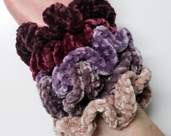 Velvet Hair Scrunchie Set, Velvet Scrunchies, Scrunchies for Hair, Velvet Hair Tie