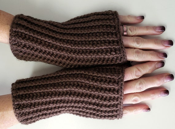 Womens Brown Winter Fingerless Gloves, Womens Winter Gloves, Womens Boho  Fingerless Gloves for Winter, Wrist Warmers -  Ireland