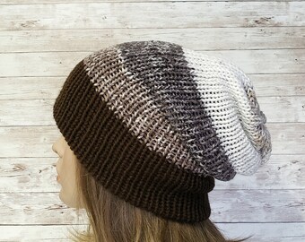Mens Slouchy Beanie Hat, Adult Winter Hat, Mens Winter Hat, Womens Winter Hat, Beanie for Men, Slouchy Beanie for Women