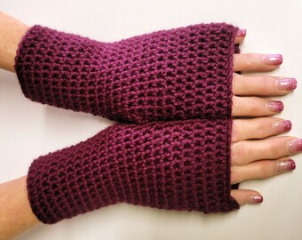 Womens Boho Fingerless Gloves for Winter, Womens Winter Gloves, Wrist Warmers, Womens Fingerless Mittens