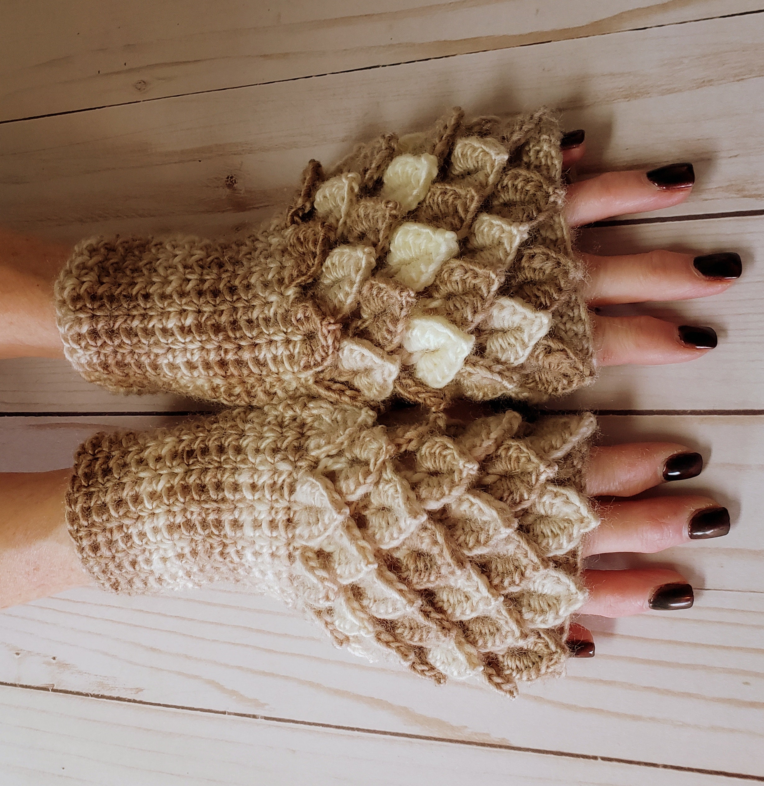 Fingerless Gloves for Women Dragon Scale Gloves Mermaid | Etsy