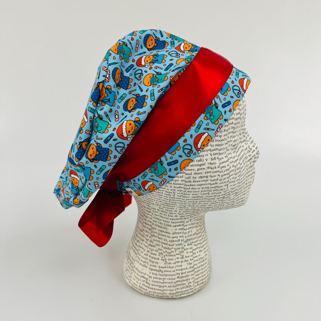 Scrub Hat by Kimkaps Surgical Hat European With Ribbon Scrub 