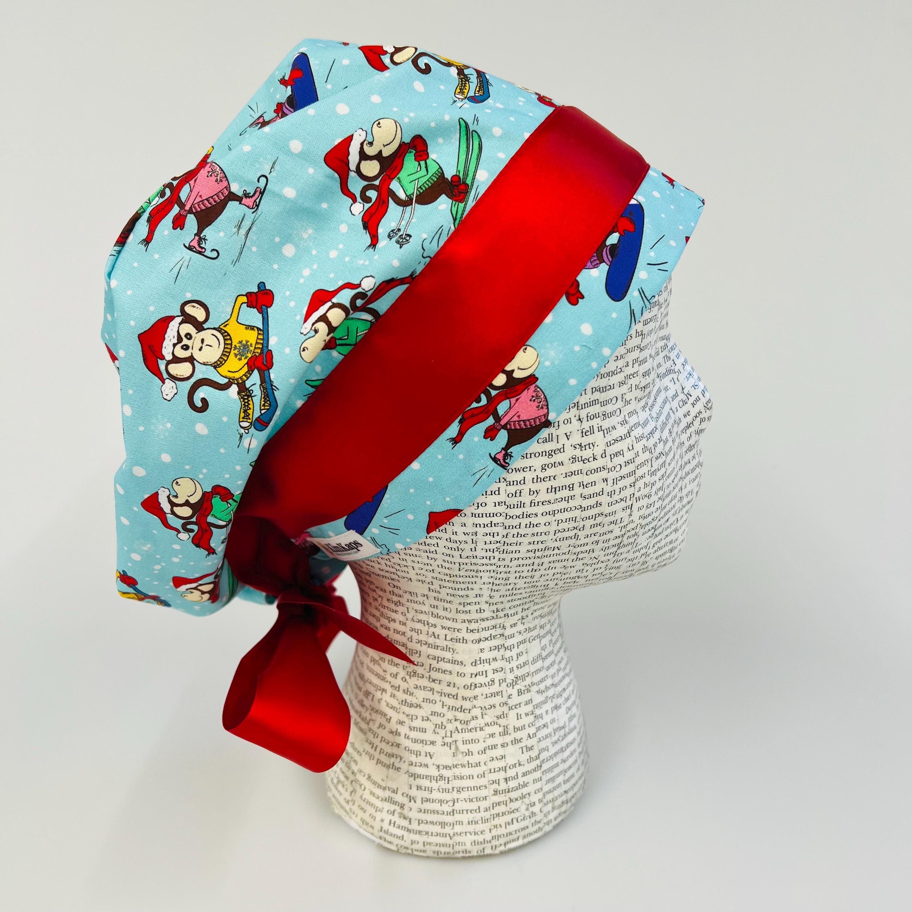 Scrub Hat by Kimkaps Surgical Hat European With Ribbon Scrub  display picture 3