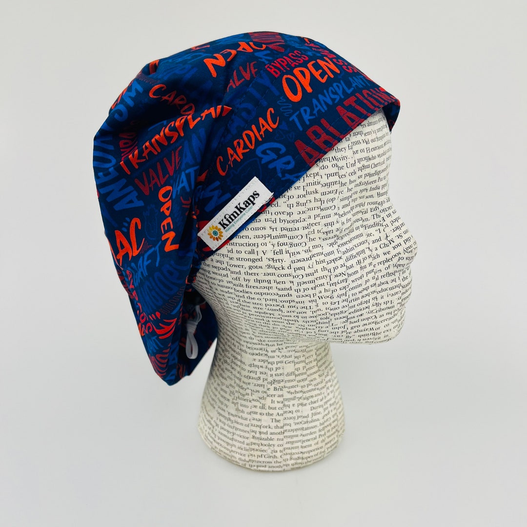 Scrub Hat by Kimkaps Surgical Hat Bouffant Scrub Cap Traditional