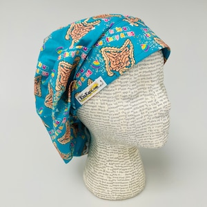 Scrub hat by KimKaps surgical hat bouffant scrub cap Traditional bouffant teal blue pink gastro GI