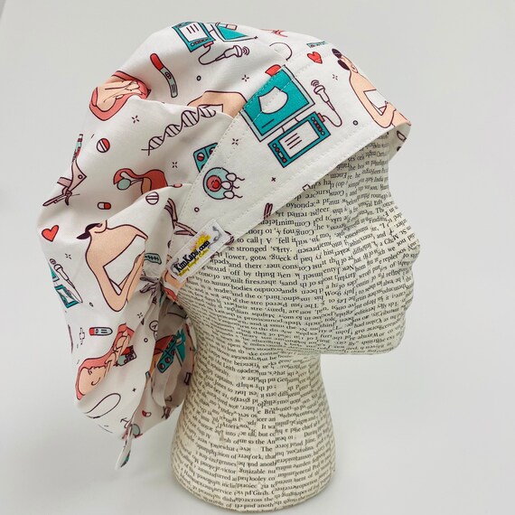 Scrub Hat by Kimkaps Surgical Hat Bouffant Scrub Cap Bouffant With