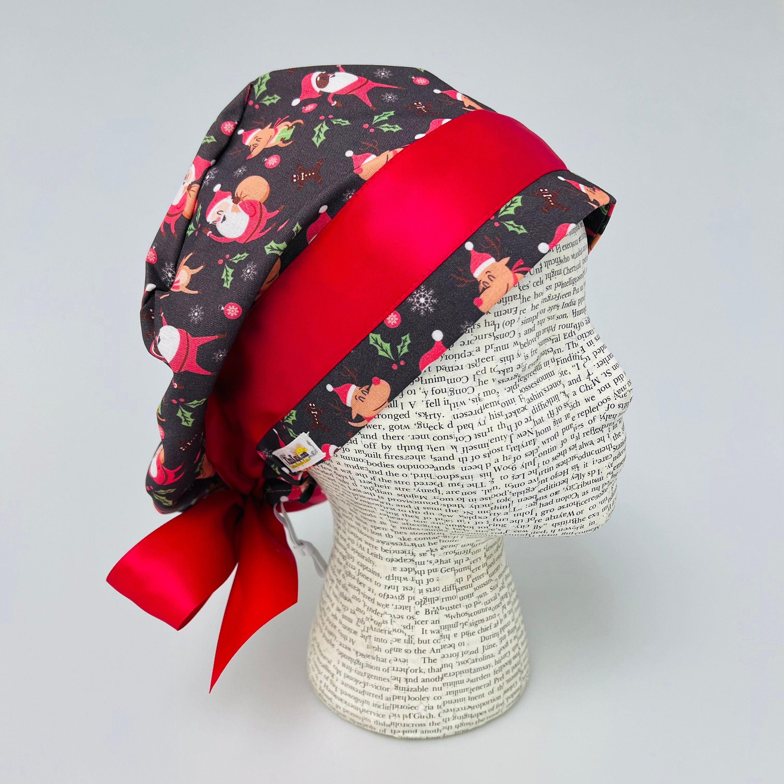 Scrub Hat by Kimkaps Surgical Hat European With Ribbon Scrub  display picture 2