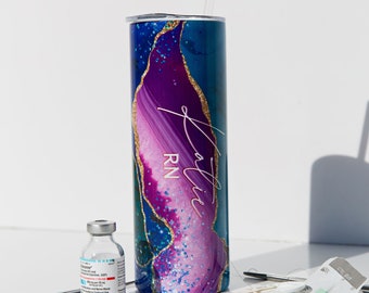 Krankenschwester Geschenk Krankenschwester Tumbler Personalisierte Marmor Tumbler Krankenschwester Geschenk Doctor Tumbler Doctor Geschenk