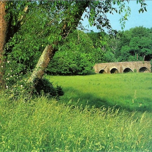 Carte postale du pont historique de Goose Creek, site de la bataille de cavalerie de la guerre de Sécession, comté de Loudoun, Virginie non utilisée