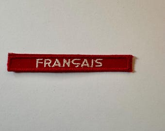 Insigne d'interprète français boy-scout, écusson, français, vintage, à coudre, scouts, NSA