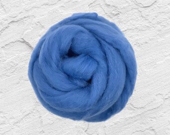 Dyed Shetland Wool Top Roving / 1-LB - Wave