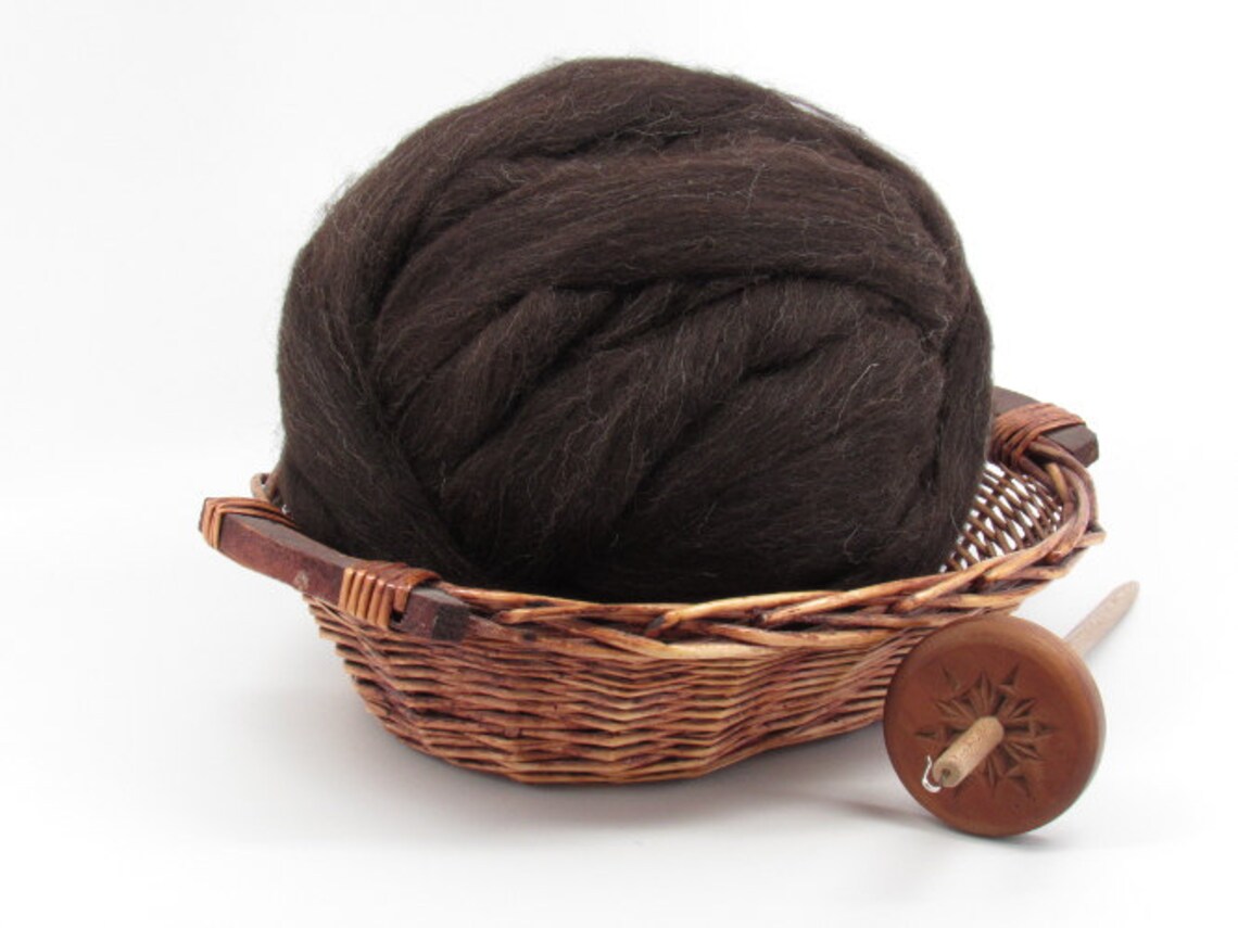 Black Welsh Wool Top Roving Undyed Natural Spinning & Etsy