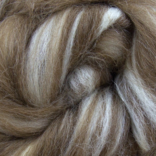 Mixed Finnish Wool Top Roving - Undyed Natural Spinning & Felting Fiber / 1oz