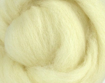 White Southdown Wool Top Roving / 1-LB