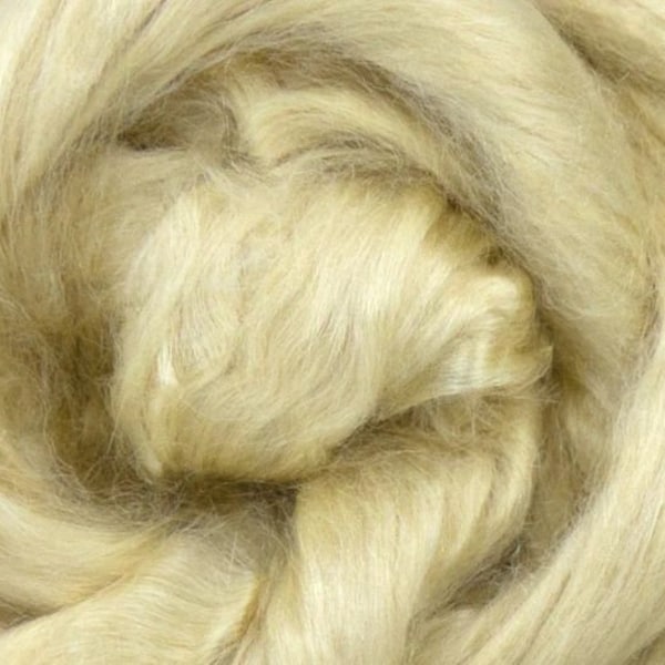 Natural Tussah Silk - Undyed Spinning Fiber / 1oz