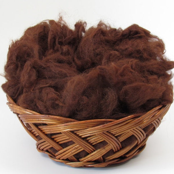 Brown Huacaya Alpaca - Washed Fleece - 100% Huacaya Alpaca  - 1oz