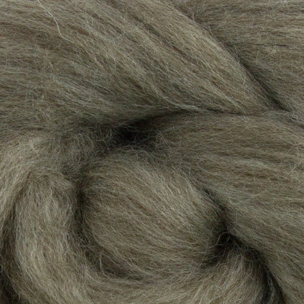 Oatmeal Blue Face Leicester Wool Top Roving / 1oz